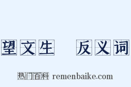 望文生義反义词是什么意思的图片